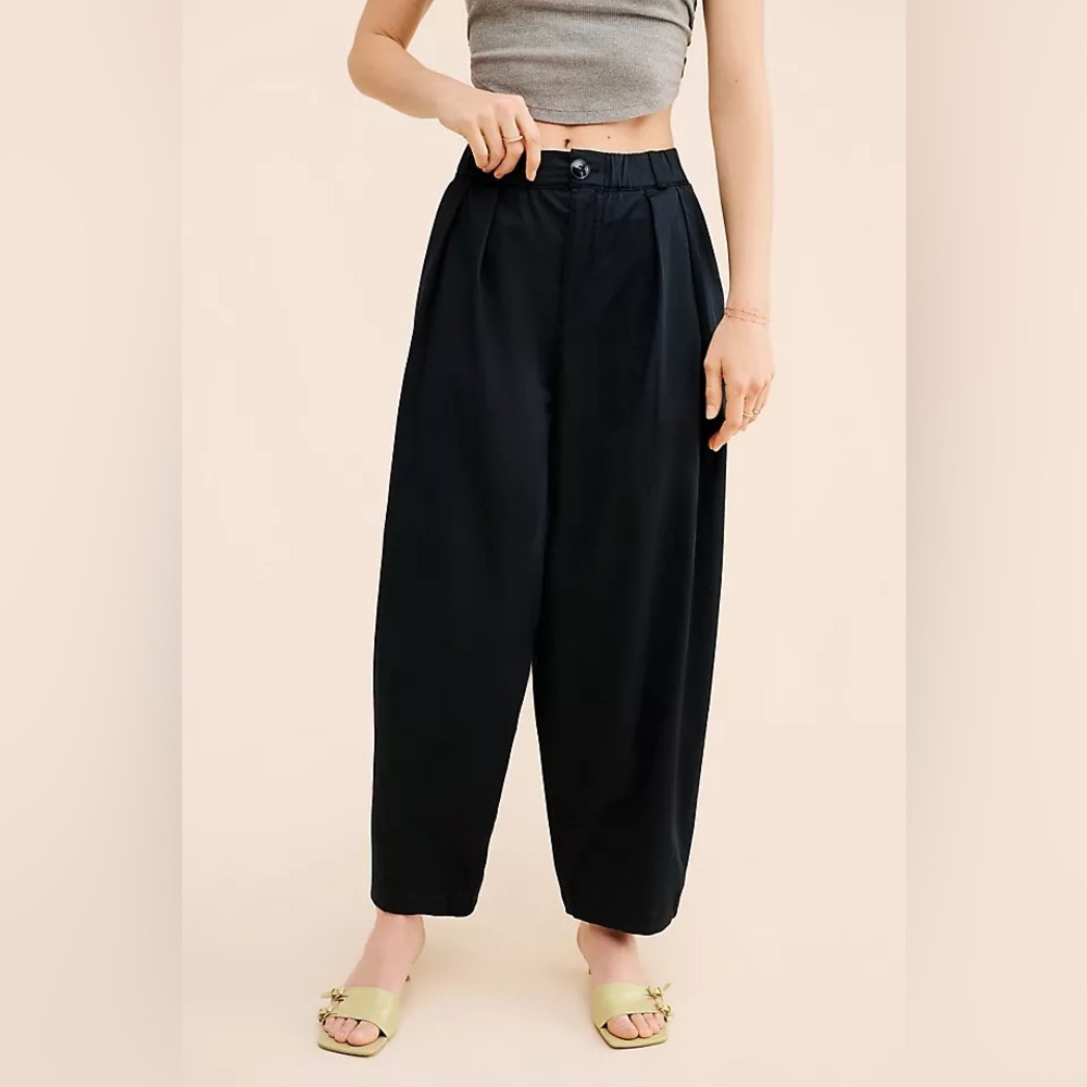 Anthropologie Poplin Barrel Pants - Picture 3 of 8